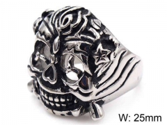 HY Jewelry Wholesale Stainless Steel 316L Skull Rings-HY0019R0164