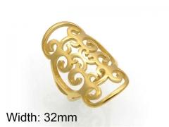 HY Jewelry Wholesale Stainless Steel 316L Hollow Rings-HY0041R0114