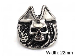 HY Jewelry Wholesale Stainless Steel 316L Skull Rings-HY0019R0041