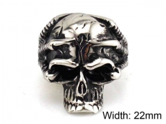 HY Jewelry Wholesale Stainless Steel 316L Skull Rings-HY0019R0043