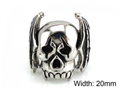 HY Jewelry Wholesale Stainless Steel 316L Skull Rings-HY0019R0037