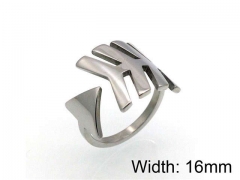 HY Jewelry Wholesale Stainless Steel 316L Hollow Rings-HY0041R0132