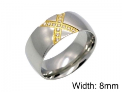 HY Jewelry Wholesale Stainless Steel 316L CZ/Stone Rings-HY0041R0141