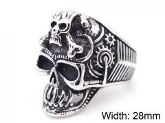 HY Jewelry Wholesale Stainless Steel 316L Skull Rings-HY0019R0115