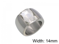 HY Jewelry Wholesale Stainless Steel 316L CZ/Stone Rings-HY0041R0025
