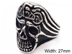 HY Jewelry Wholesale Stainless Steel 316L Skull Rings-HY0019R0150