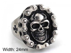 HY Jewelry Wholesale Stainless Steel 316L Skull Rings-HY0019R0009