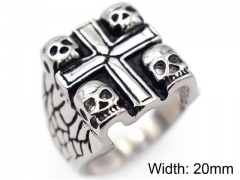 HY Jewelry Wholesale Stainless Steel 316L Skull Rings-HY0019R0113