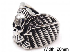 HY Jewelry Wholesale Stainless Steel 316L Skull Rings-HY0019R0149