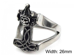 HY Jewelry Wholesale Stainless Steel 316L Skull Rings-HY0019R0169