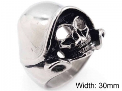 HY Jewelry Wholesale Stainless Steel 316L Skull Rings-HY0019R0019