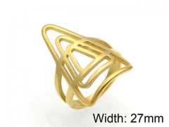 HY Jewelry Wholesale Stainless Steel 316L Hollow Rings-HY0041R0124