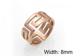 HY Jewelry Wholesale Stainless Steel 316L Hollow Rings-HY0041R0041