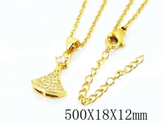 HY Wholesale Popular CZ Necklaces-HY54N0248OR