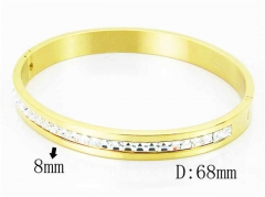 HY Wholesale Stainless Steel 316L Bangle(Crystal)-HY42B0110HLZ