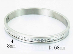 HY Wholesale Stainless Steel 316L Bangle(Crystal)-HY42B0109HJW
