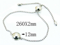 HY Stainless Steel 316L Bracelets (Lady Popular)-HY59B0500NW