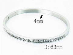 HY Wholesale Stainless Steel 316L Bangle(Crystal)-HY42B0102HJQ