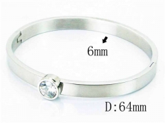 HY Wholesale Stainless Steel 316L Bangle(Crystal)-HY42B0106HHX