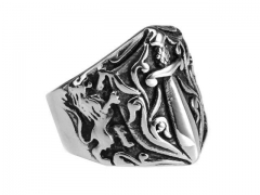 HY Jewelry Wholesale Stainless Steel 316L Religion Rings-HY0043R100