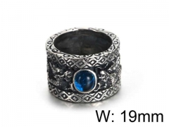 HY Jewelry Wholesale Stainless Steel 316L Zircon Crystal Stone Rings-HY0043R043