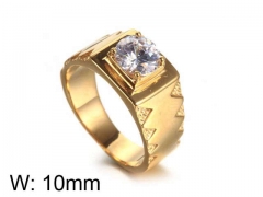 HY Jewelry Wholesale Stainless Steel 316L Zircon Crystal Stone Rings-HY0043R110