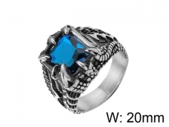 HY Jewelry Wholesale Stainless Steel 316L Zircon Crystal Stone Rings-HY0043R117