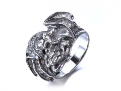 HY Jewelry Wholesale Stainless Steel 316L Skull Rings-HY0043R136