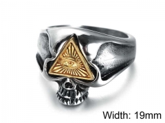 HY Jewelry Wholesale Stainless Steel 316L Skull Rings-HY0043R165