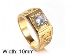HY Jewelry Wholesale Stainless Steel 316L Zircon Crystal Stone Rings-HY0043R251
