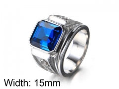 HY Jewelry Wholesale Stainless Steel 316L Zircon Crystal Stone Rings-HY0043R007
