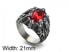 HY Jewelry Wholesale Stainless Steel 316L Zircon Crystal Stone Rings-HY0043R024