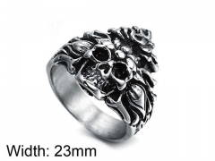 HY Jewelry Wholesale Stainless Steel 316L Skull Rings-HY0043R298