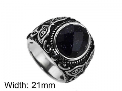 HY Jewelry Wholesale Stainless Steel 316L Zircon Crystal Stone Rings-HY0043R215