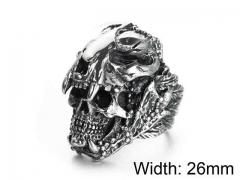 HY Jewelry Wholesale Stainless Steel 316L Skull Rings-HY0043R223