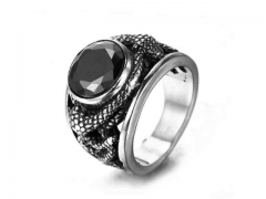 HY Jewelry Wholesale Stainless Steel 316L Zircon Crystal Stone Rings-HY0043R187