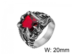 HY Jewelry Wholesale Stainless Steel 316L Zircon Crystal Stone Rings-HY0043R118