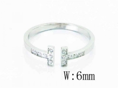 HY Wholesale Stainless Steel 316L Crystal Rings-HY14R0543OL