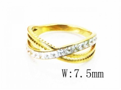 HY Wholesale Stainless Steel 316L Crystal Rings-HY14R0547HZL