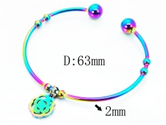 HY Jewelry Wholesale Stainless Steel 316L Bangle (Colorful)-HY58B0415KLE