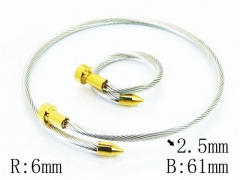 HY Stainless Steel 316L Bangle (Steel Wire)-HY58B0439OW