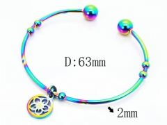 HY Jewelry Wholesale Stainless Steel 316L Bangle (Colorful)-HY58B0413KLQ