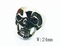 HY Stainless Steel 316L Man Skull Rings-HY28R0004OE