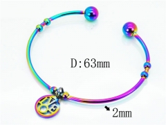 HY Jewelry Wholesale Stainless Steel 316L Bangle (Colorful)-HY58B0411KLV