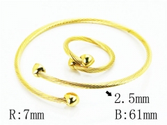 HY Stainless Steel 316L Bangle (Steel Wire)-HY58B0442PW