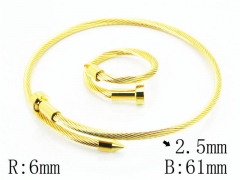 HY Stainless Steel 316L Bangle (Steel Wire)-HY58B0440PA