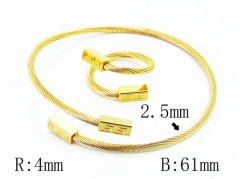 HY Stainless Steel 316L Bangle (Steel Wire)-HY58B0444PQ