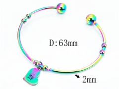 HY Jewelry Wholesale Stainless Steel 316L Bangle (Colorful)-HY58B0417KLA