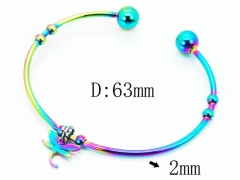 HY Jewelry Wholesale Stainless Steel 316L Bangle (Colorful)-HY58B0422KLT