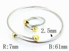 HY Stainless Steel 316L Bangle (Steel Wire)-HY58B0441OC